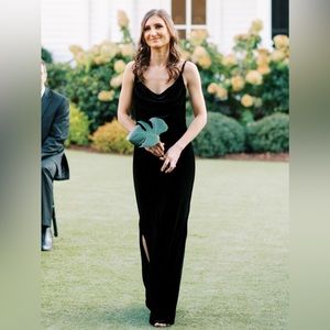 Revelry Skye Gown in black velvet - size 4